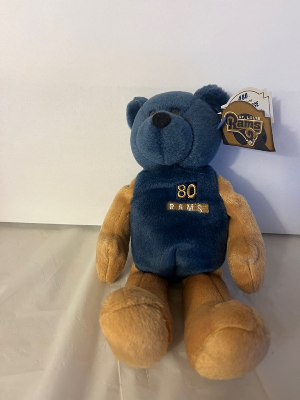 St. Louis Rams #80 Plush bean bag Teddy Bear - Navy & Gold #80 Issac Bruce